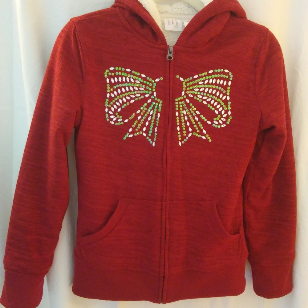 *3/$15 Embellished fleece hoodie